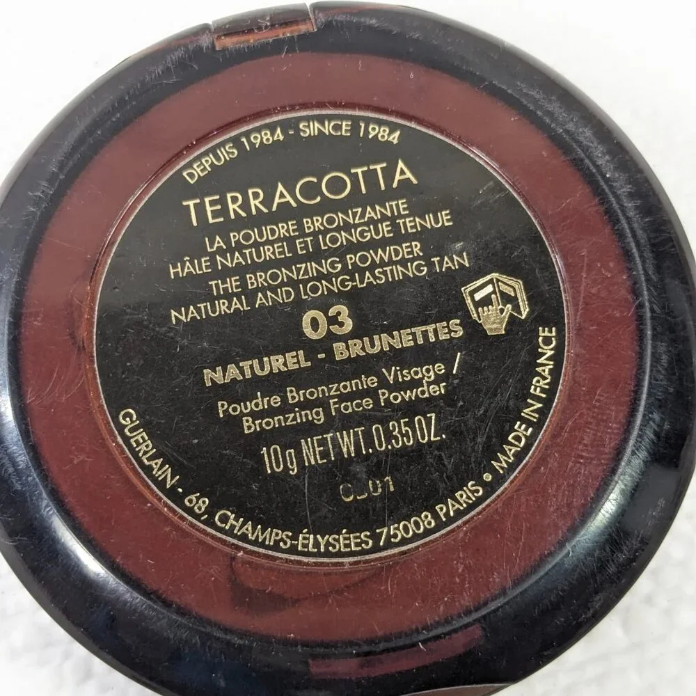 Vintage Guerlain Terracotta Bronzer 03‎ powder compact Naturel brunettes tan